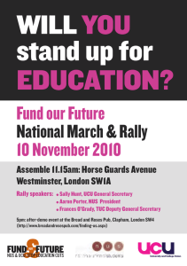 stand up for EDUCATION? WILL YOU