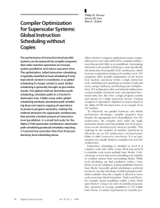 Compiler Optimization for Superscalar Systems: Global Instruction Scheduling without