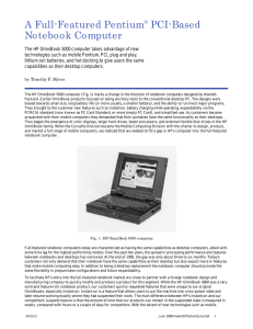 A Full-Featured Pentium PCI-Based Notebook Computer