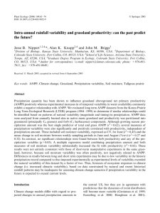 Intra-annual rainfall variability and grassland productivity: can the past predict