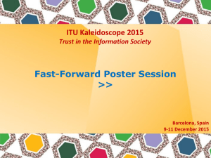 Fast-Forward Poster Session &gt;&gt; ITU Kaleidoscope 2015 Trust in the Information Society