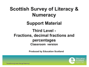 Scottish Survey of Literacy &amp; Numeracy Support Material Third Level -