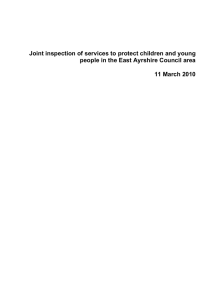 Joint inspection of services to protect children and young