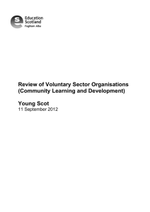Review of Voluntary Sector Organisations (Community Learning and Development)  Young Scot