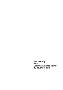 ABC Nursery Alloa Clackmannanshire Council