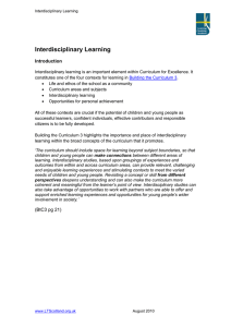 Interdisciplinary Learning  Introduction
