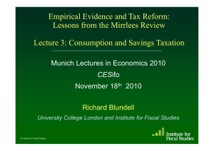 Empirical Evidence and Tax Reform: Lessons from the Mirrlees Re ie