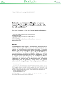 Extensive and Intensive Margins of Labour the UK and France* R