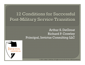12 Conditions for Successful Post-Military Service Transition (2015)