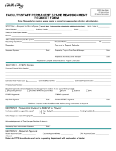 FACULTY/STAFF PERMANENT SPACE REASSIGNMENT REQUEST FORM  