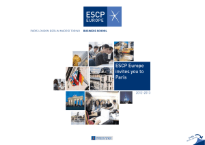 ESCP Europe invites you to Paris 2012-2013