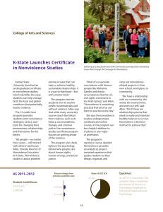 K-State Launches Certificate in Nonviolence Studies