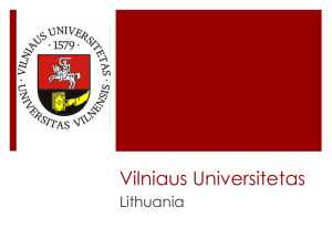 Vilniaus Universitetas Lithuania