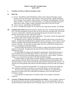 Minutes of the KSU Classified Senate April 4, 2012  I.