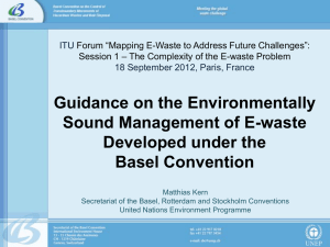 ITU Forum “Mapping E-Waste to Address Future Challenges”: