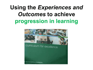 Experiences and Outcomes progression in learning