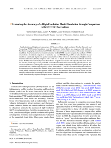 Evaluating the Accuracy of a High-Resolution Model Simulation through Comparison