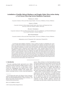 Assimilation of Satellite Infrared Radiances and Doppler Radar Observations during