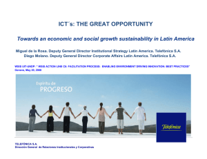 ICT´s: THE GREAT OPPORTUNITY