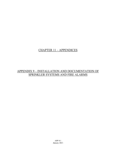 CHAPTER 11 – APPENDICES APPENDIX 9 – INSTALLATION AND DOCUMENTATION OF