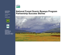 National Forest Scenic Byways Program Partnership Success Stories