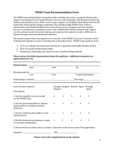 PEERS Team Recommendation Form
