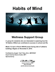 Habits  of Mind  Wellness Support Group