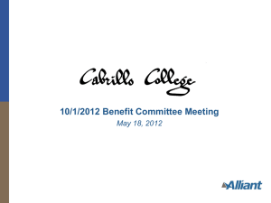 10/1/2012 Benefit Committee Meeting May 18, 2012