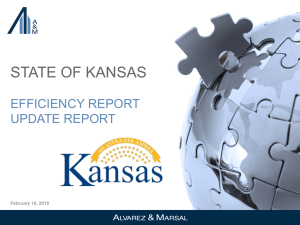 STATE OF KANSAS  EFFICIENCY REPORT UPDATE REPORT