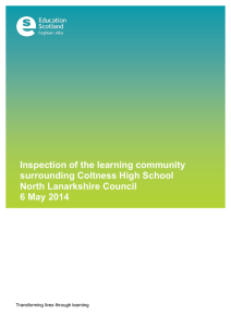 Inspection of the learning community surrounding Coltness High School North Lanarkshire Council
