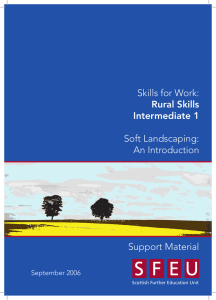 Skills for Work: Soft Landscaping: An Introduction Support Material