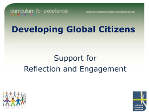 Developing Global Citizens Support for Reflection and Engagement