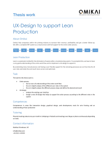 UX-Design to support Lean Production  Thesis work