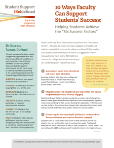 10 Ways Faculty Can Support Students’ Success: Helping Students Achieve