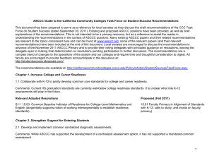 ASCCC Guide to the California Community Colleges Task Force on...  This document has been prepared to serve as a reference...