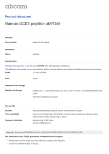 Human GCKR peptide ab97365 Product datasheet Overview Product name