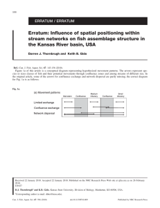 Erratum: Influence of spatial positioning within the Kansas River basin, USA