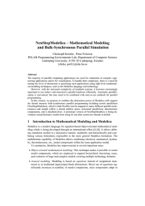 NestStepModelica – Mathematical Modeling and Bulk-Synchronous Parallel Simulation