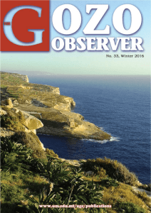 1 THE GOZO OBSERVER (No. 33)  -  Winter 2016