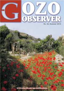 1 THE GOZO OBSERVER (No. 32)  -  Summer 2015