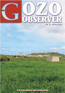 1 THE GOZO OBSERVER (No.31)  -  Winter 2014