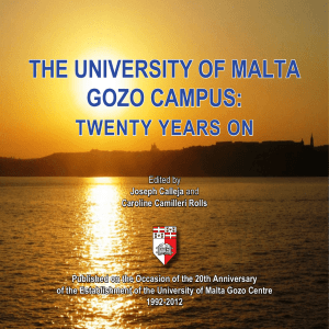 THE UNIVERSITY OF MALTA GOZO CAMPUS: TWENTY YEARS ON
