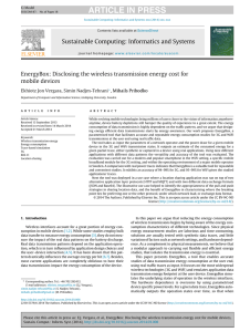 ARTICLE IN PRESS Sustainable Computing: Informatics