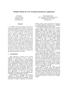 Mobility Models for UAV Group Reconnaissance Applications