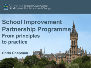 School Improvement Partnership Programme: From principles to practice