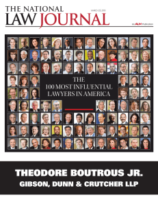 Theodore BouTrous Jr. the 100 most influential lawyers in america