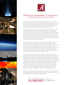 AEROSPACE ENGINEERING &amp; MECHANICS SPACE/ASTRONAUTICS FACULTY POSITION