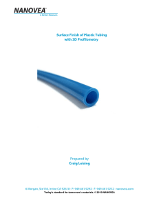 Surface Finish of Plastic Tubing Profilometry with 3D