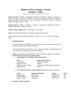 Minutes of the Graduate Council October 1, 2002