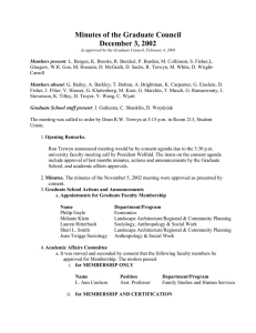 Minutes of the Graduate Council December 3, 2002